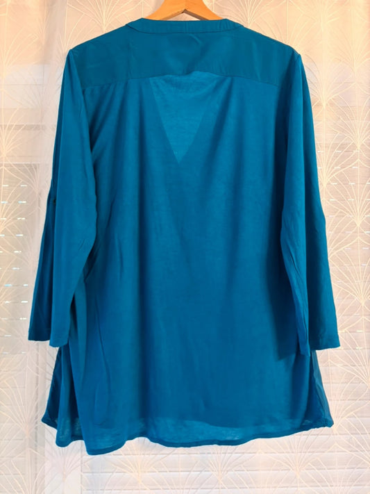 🔵👕 Blouse Banana Republic Col V Bleu - Coupe Fluide & Confortable