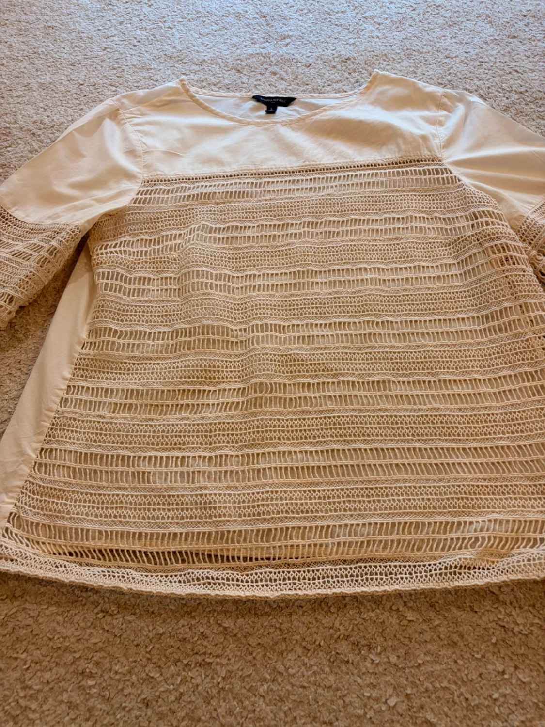 Blouse Banana Republic Transparente Blanc Manches Courtes - Aérienne & Sensuelle