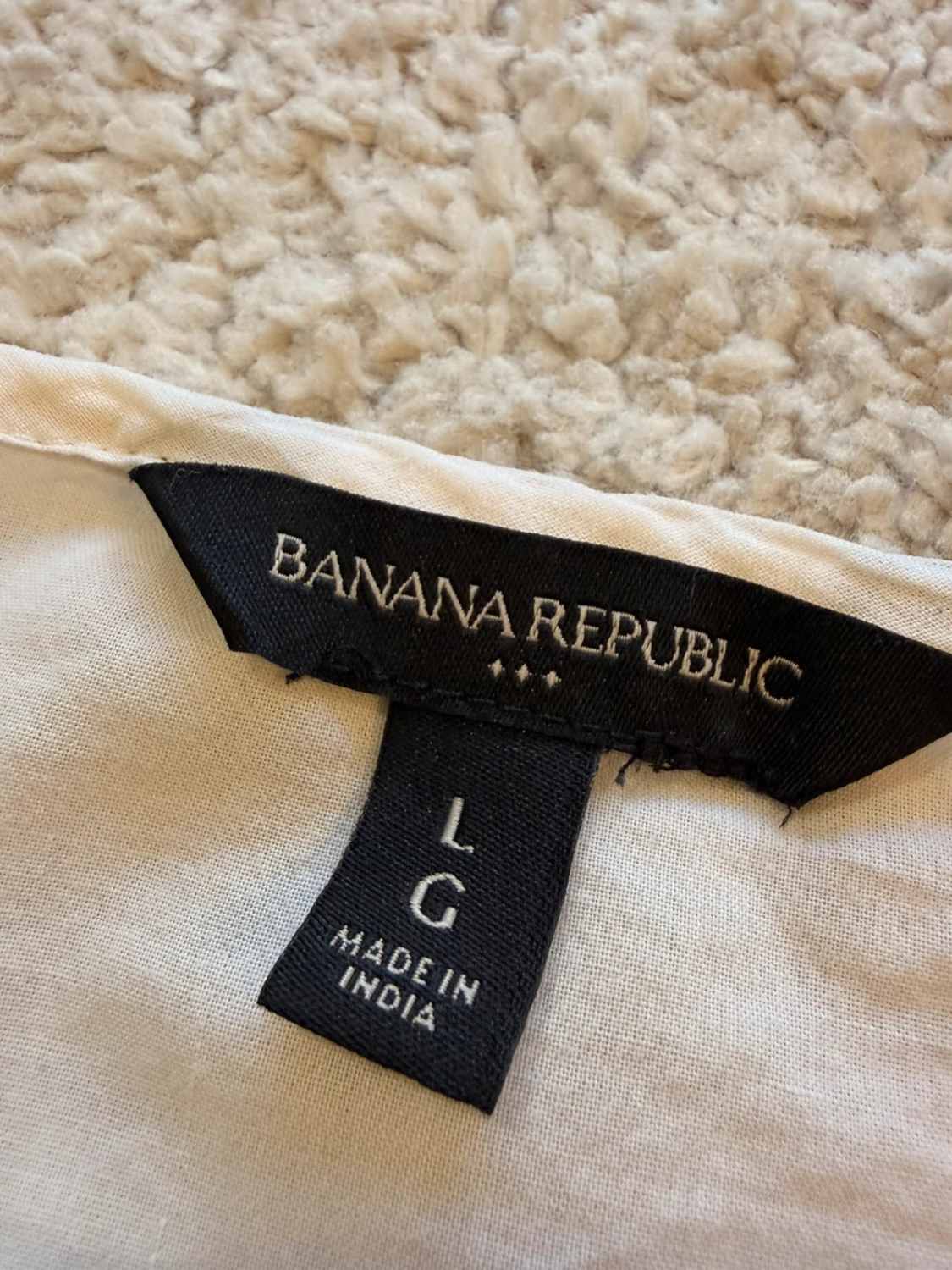 Blouse Banana Republic Transparente Blanc Manches Courtes - Aérienne & Sensuelle