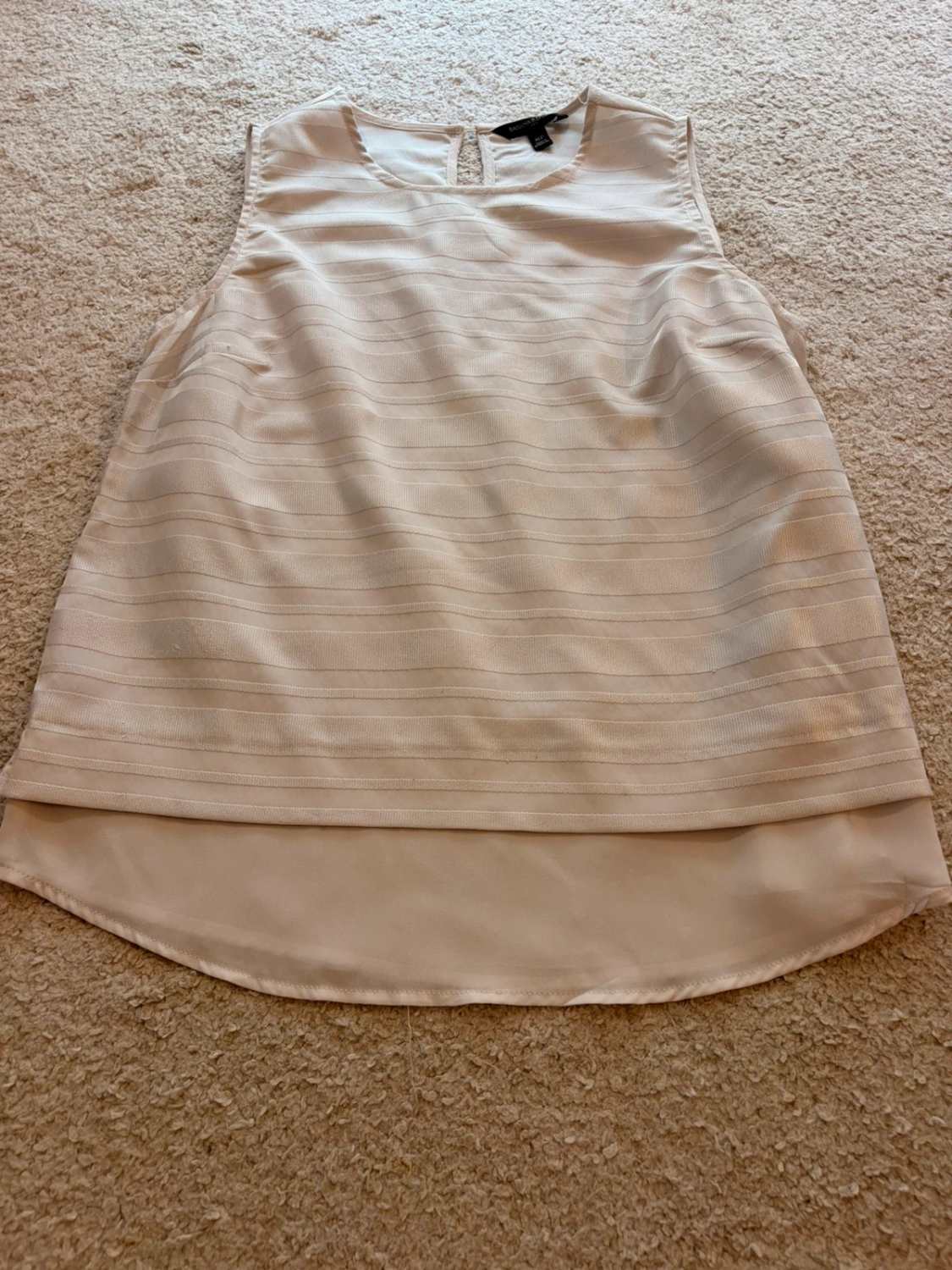 Blouse Banana Republic Sans Manches à Rayures Gris - Moderne & Structurée