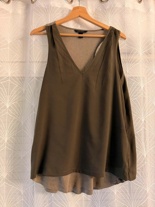 Blusa Banana Republic Sem Mangas Caqui Lyocell - Ecoresponsável & Elegante