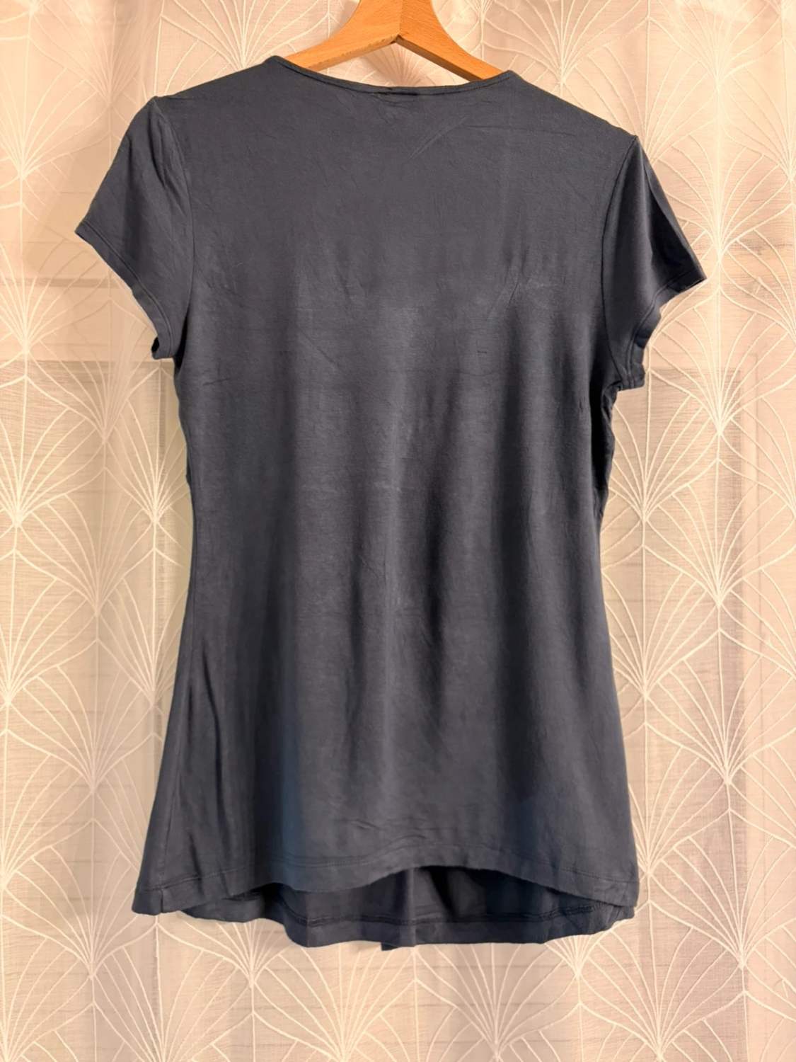 Blouse Banana Republic Manches Courtes Stretch Gris - Confort Moderne & Polyvalente
