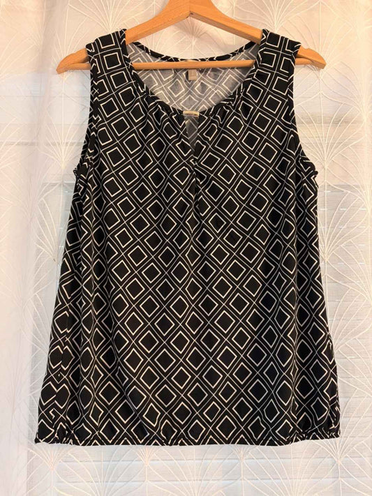 🤍 Blusa Banana Republic Senza Maniche Nero/Bianco - Contrasto & Eleganza