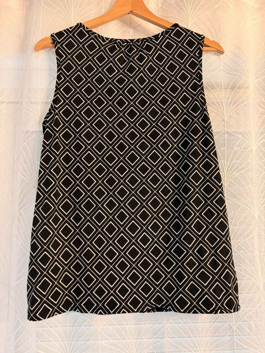🤍 Blouse Banana Republic Sans Manches Noir/Blanc - Contraste & Élégance