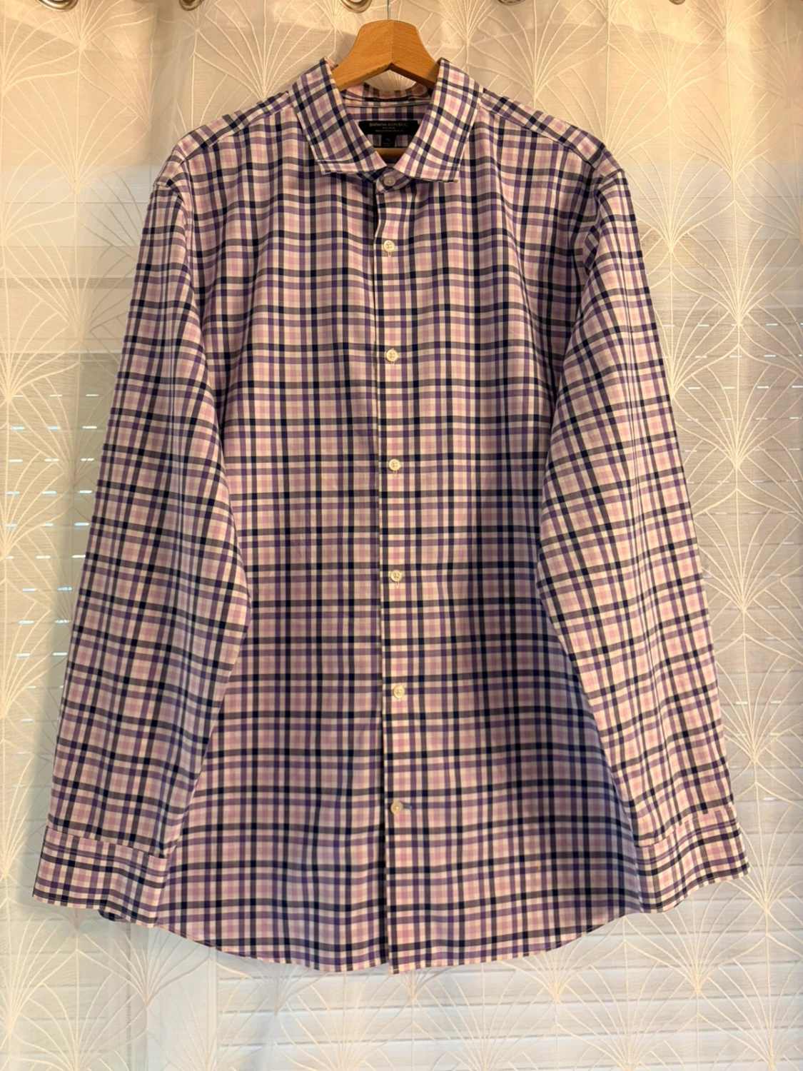 Chemise Banana Republic Non-Iron à Carreaux - Violet/Lila - Grant Fit - Taille XL 👔
