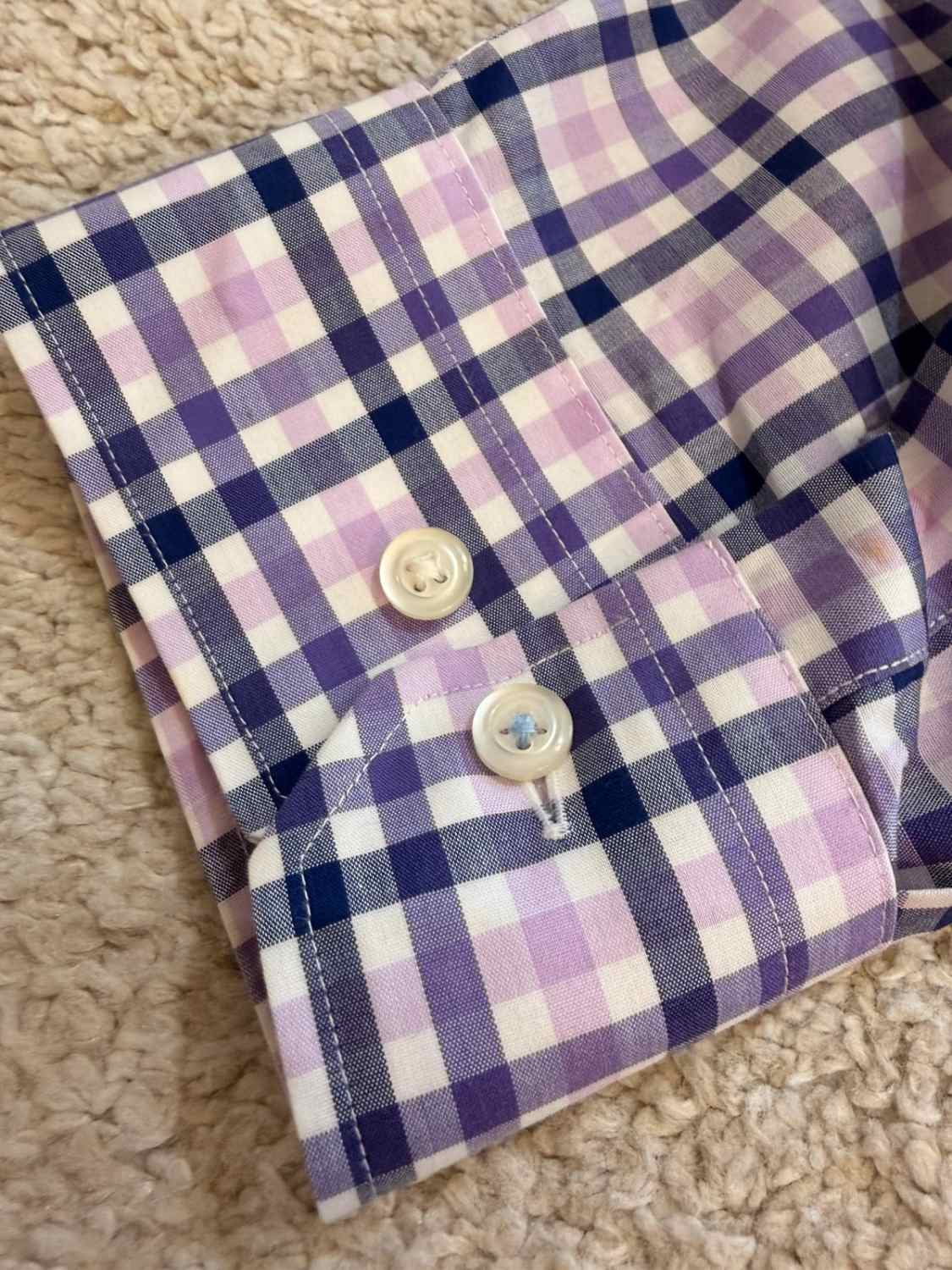 Chemise Banana Republic Non-Iron à Carreaux - Violet/Lila - Grant Fit - Taille XL 👔