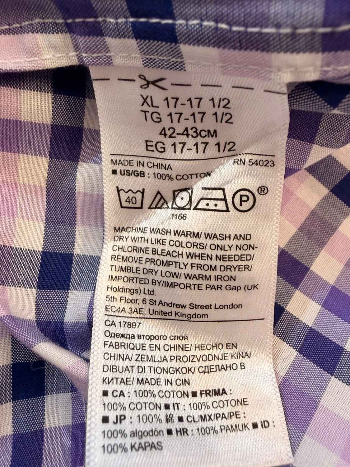 Chemise Banana Republic Non-Iron à Carreaux - Violet/Lila - Grant Fit - Taille XL 👔