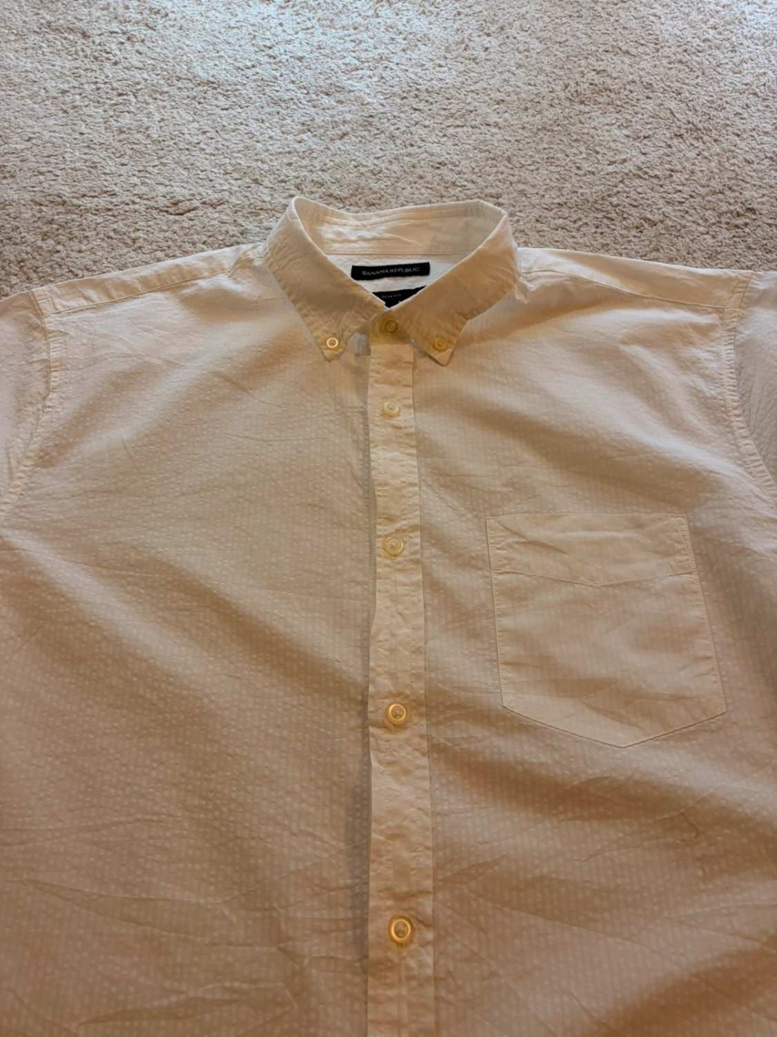 👔 Chemise Banana Republic Homme Slim Fit - Rayures Blanches - Taille XL