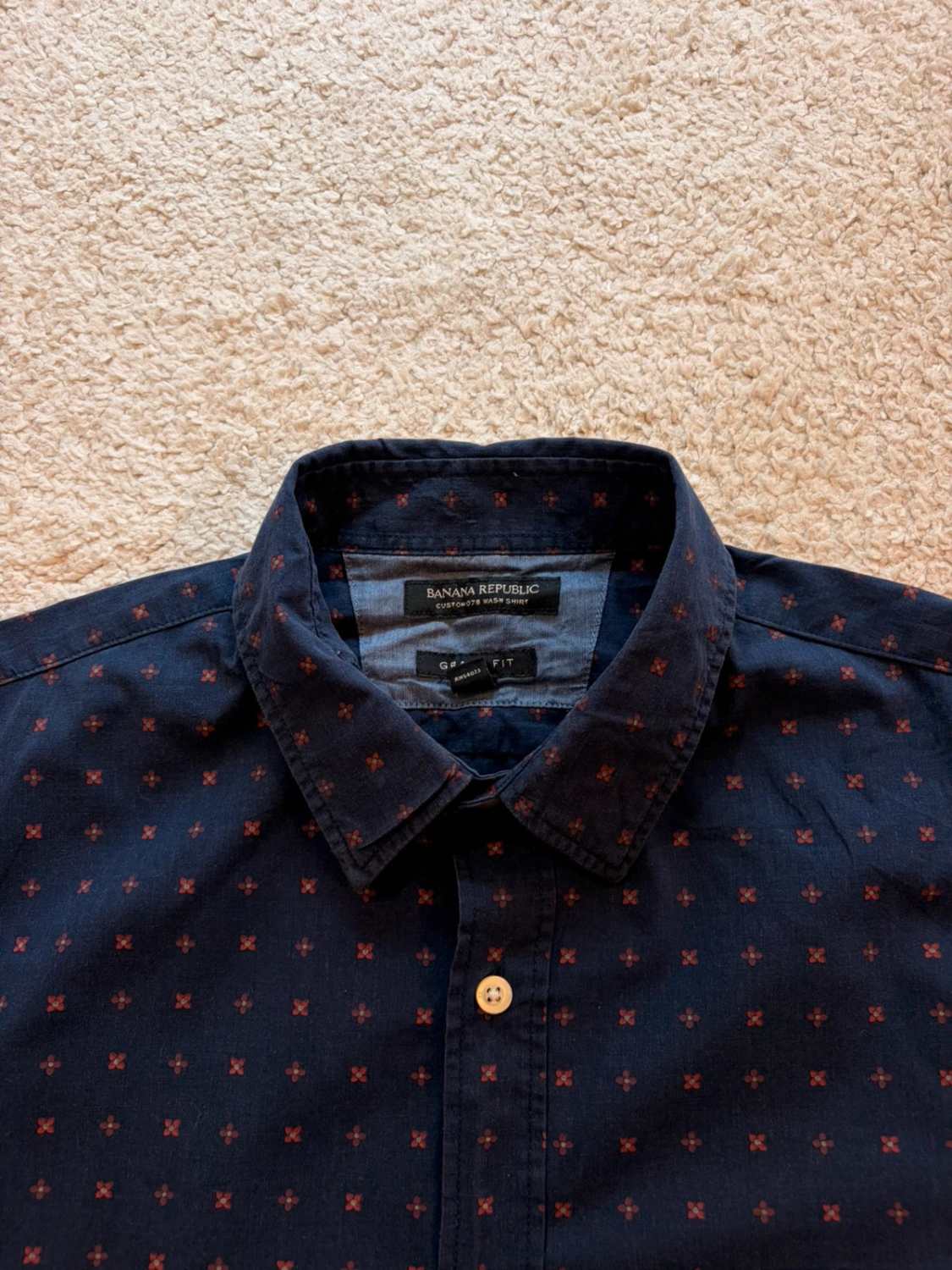 Chemise Banana Republic Homme Grant Fit - Marine à Motif - Taille M 👔