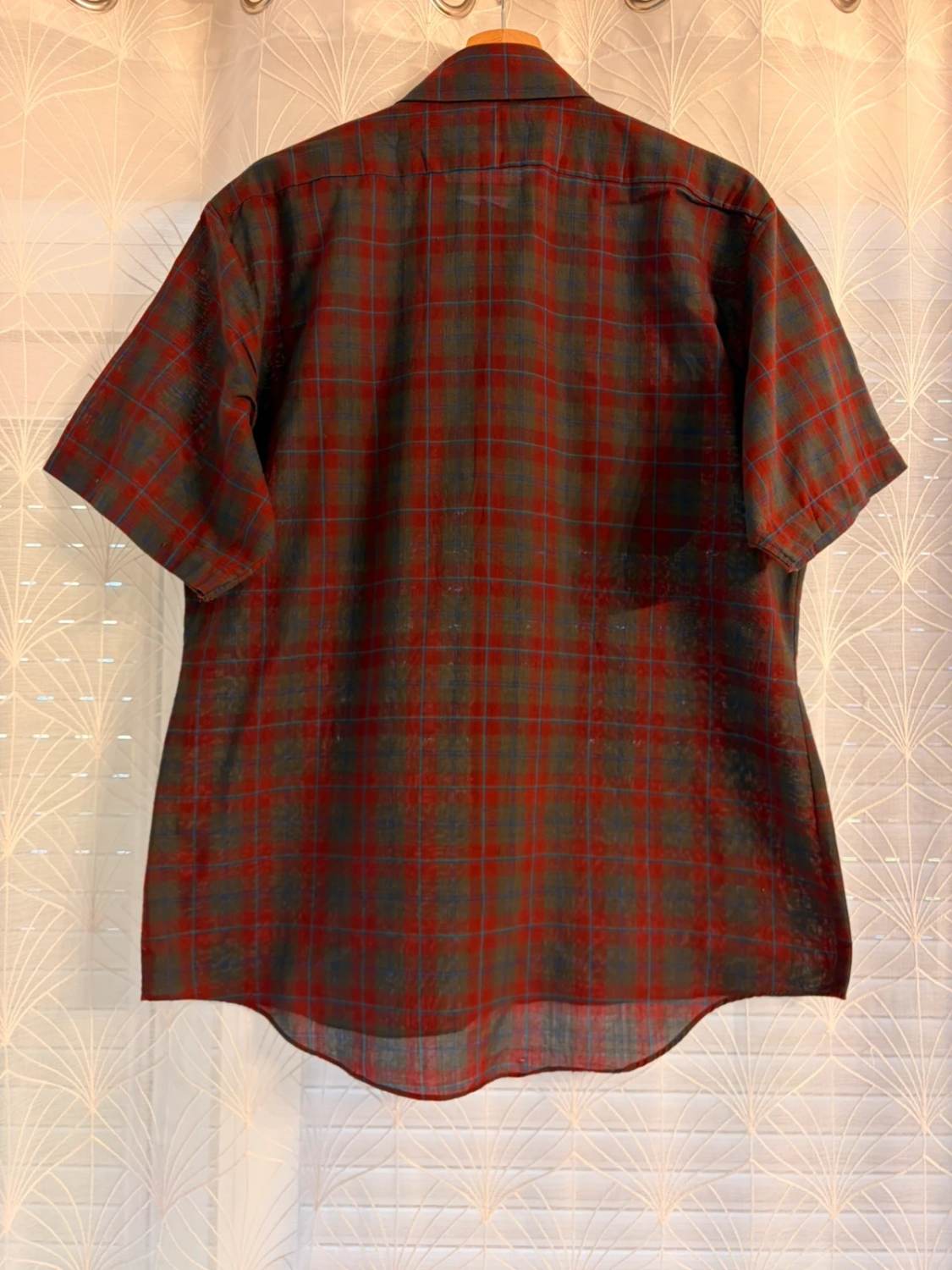 Chemise Wrangler Homme Manches Courtes - Carreaux Kaki/Bordeaux/Bleu