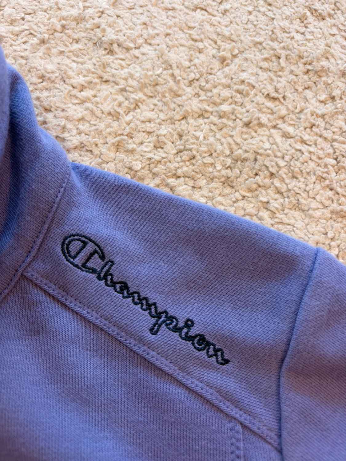 🌸 Pull à zip Champion Lilas - L