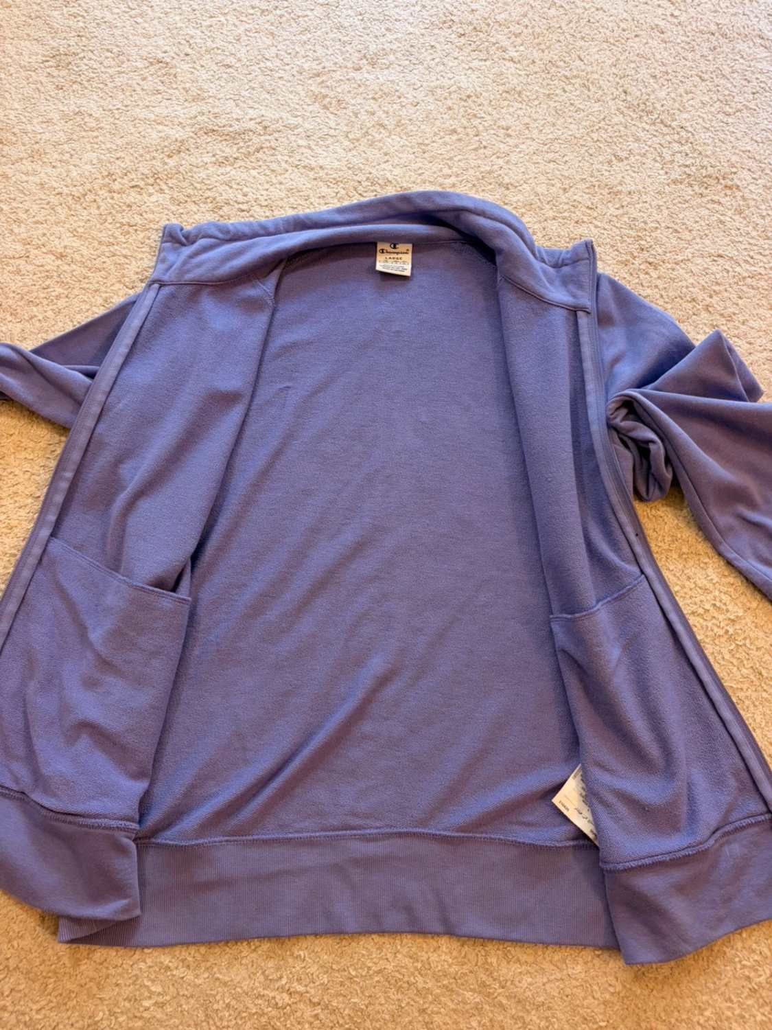 🌸 Pull à zip Champion Lilas - L