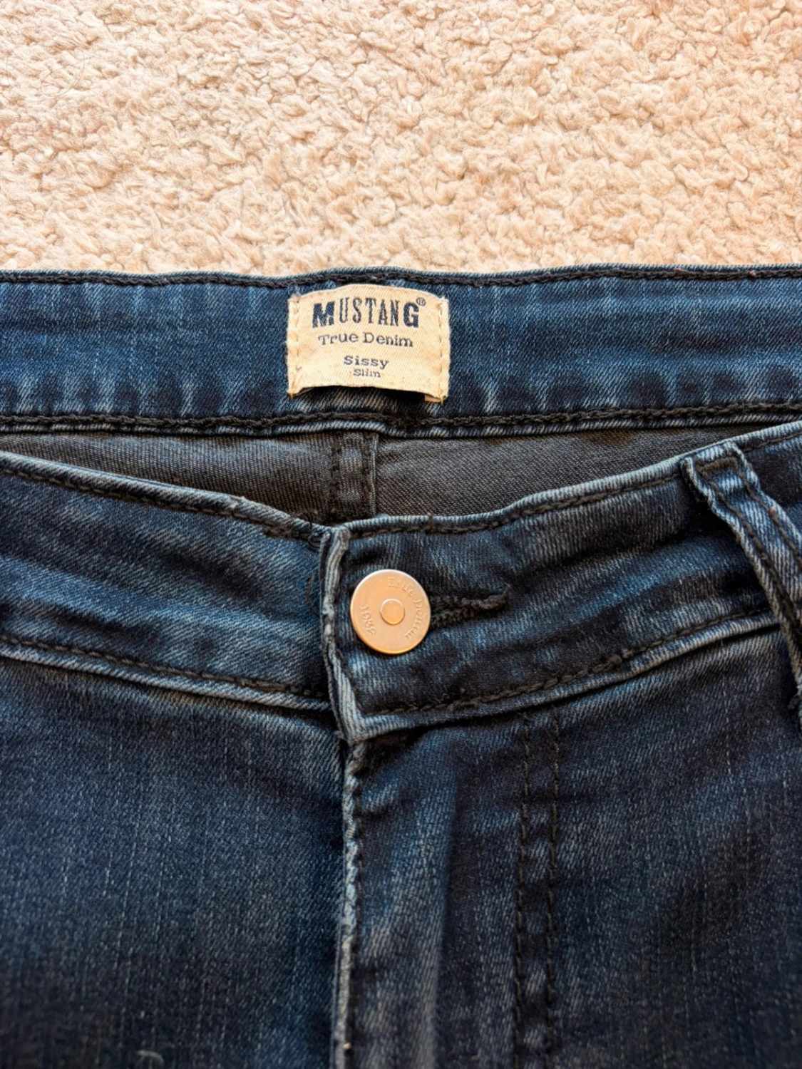 Jean Slim Mustang Jeans Sissy Bleu Foncé Taille 46 Excellent État