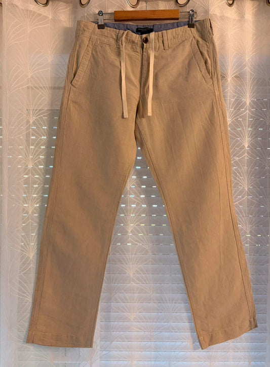 Pantalon Banana Republic Beige & Blanc Rayé - 33/34