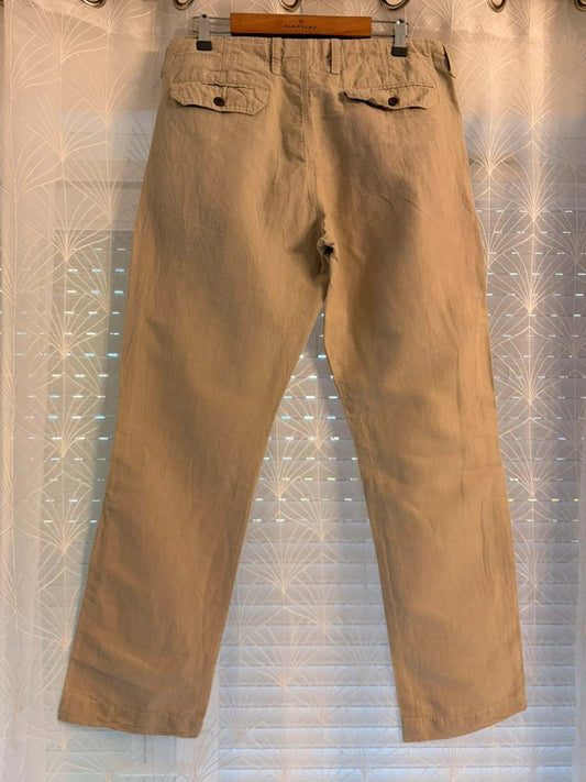 Pantalon Banana Republic Beige & Blanc Rayé - 33/34