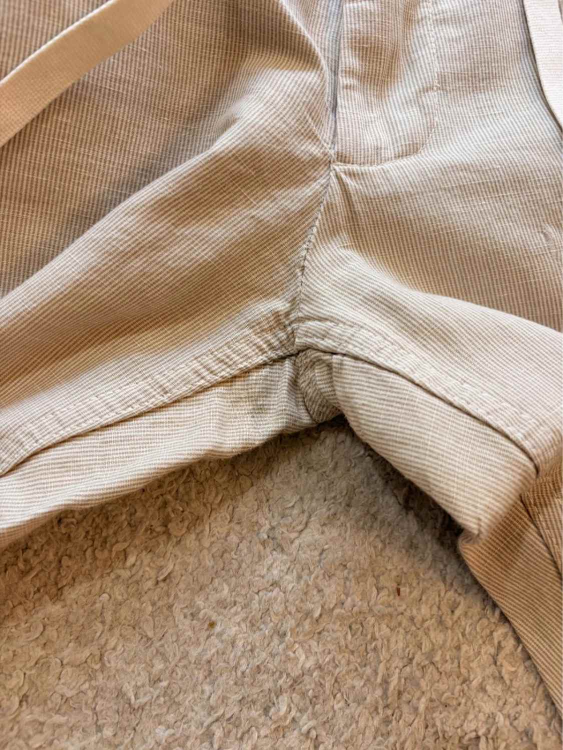 Pantalon Banana Republic Beige & Blanc Rayé - 33/34