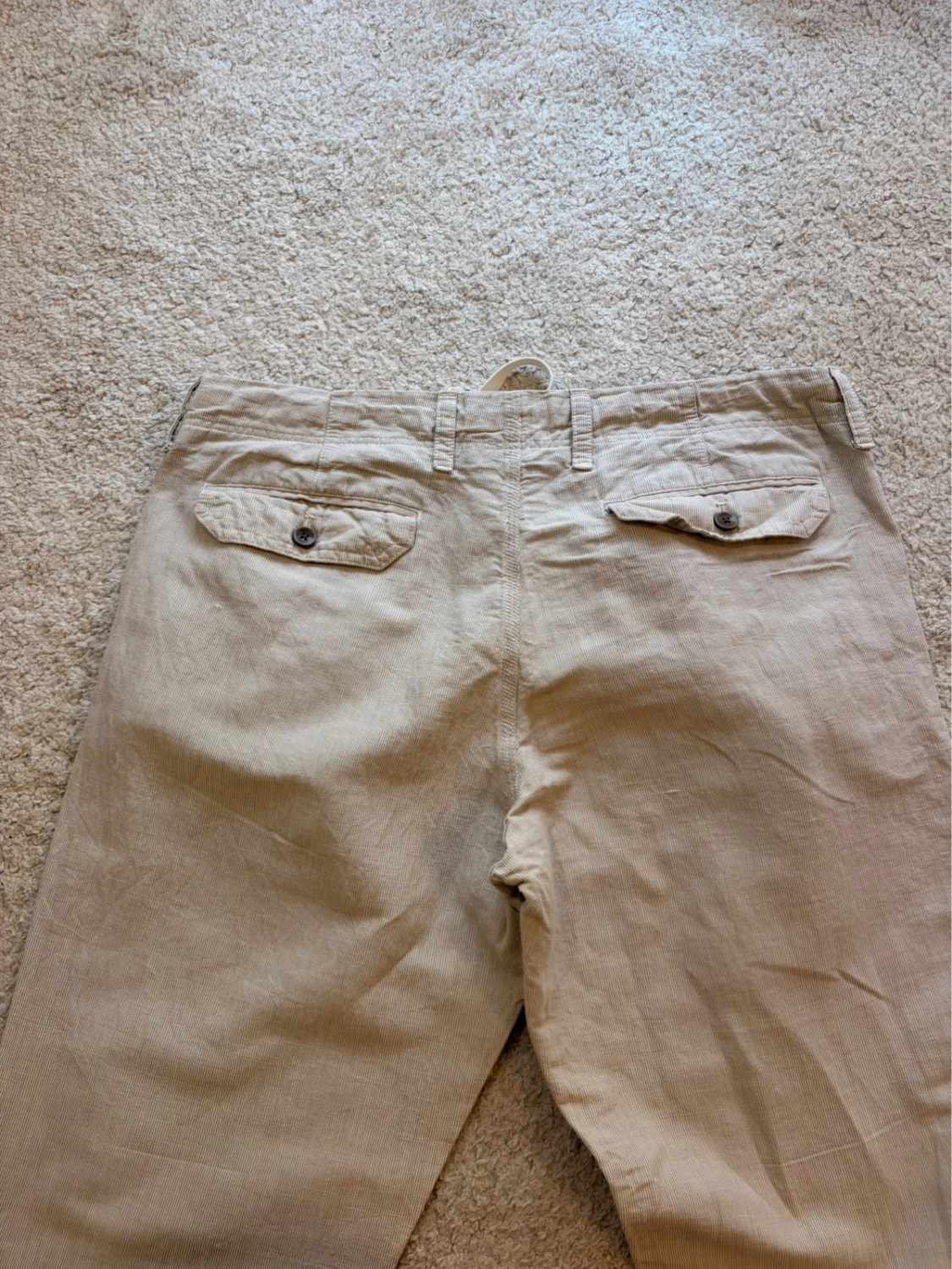 Pantalon Banana Republic Beige & Blanc Rayé - 33/34