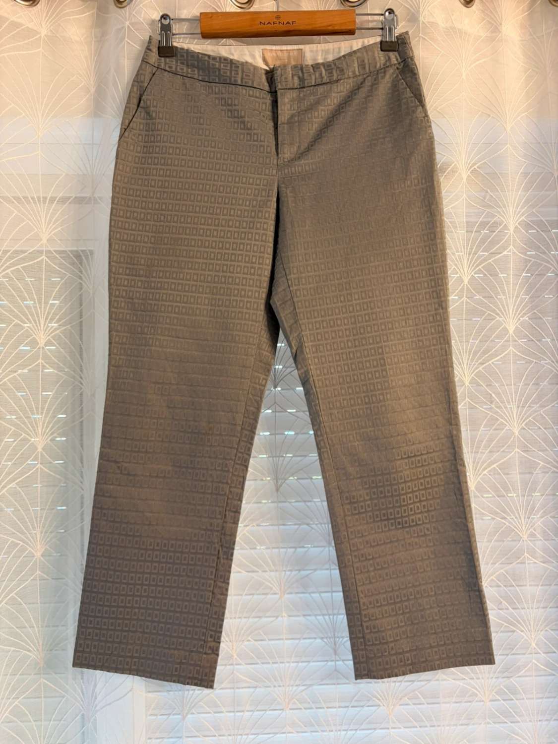 Pantalon Court Banana Republic Martin Fit Gris - Taille S