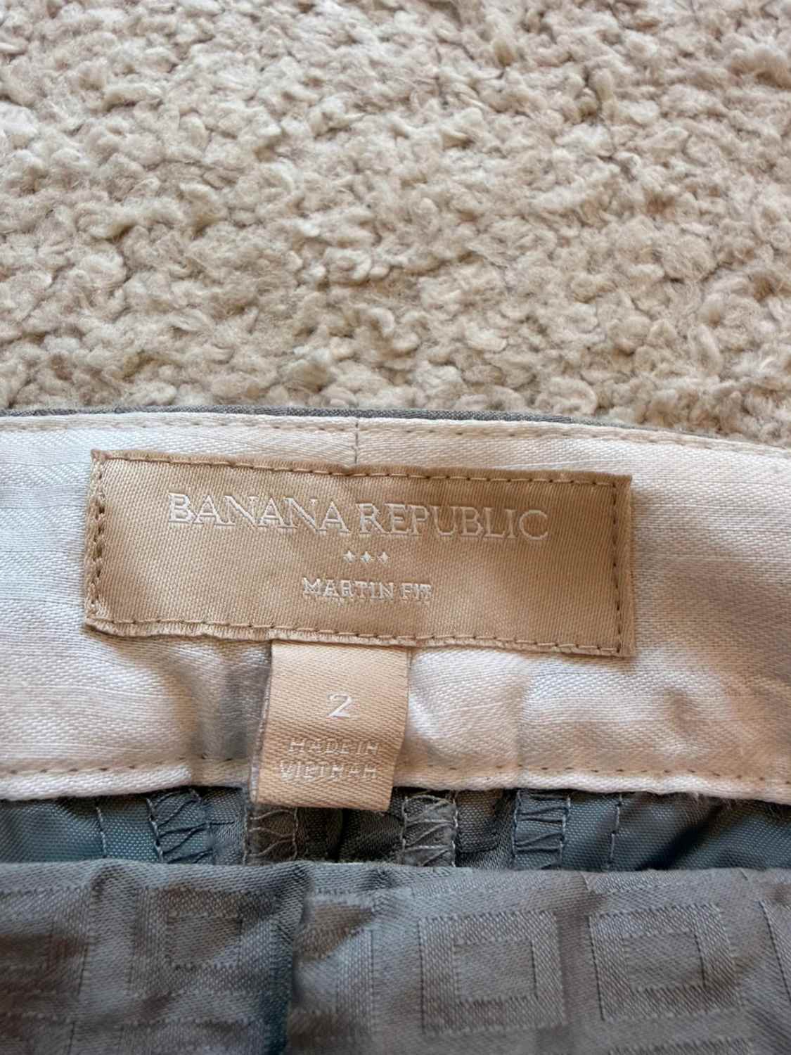 Pantalon Court Banana Republic Martin Fit Gris - Taille S