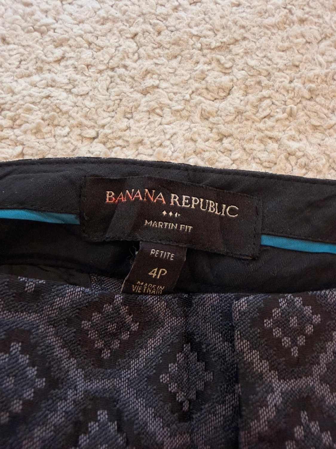 Pantalon Banana Republic Martin Fit Noir/Vert - Taille S
