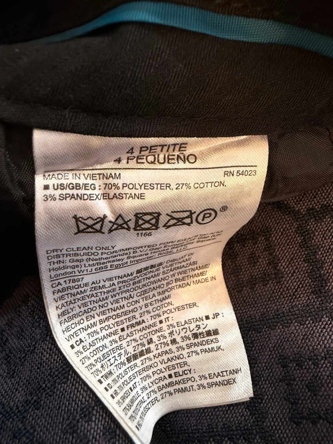 Pantalon Banana Republic Martin Fit Noir/Vert - Taille S