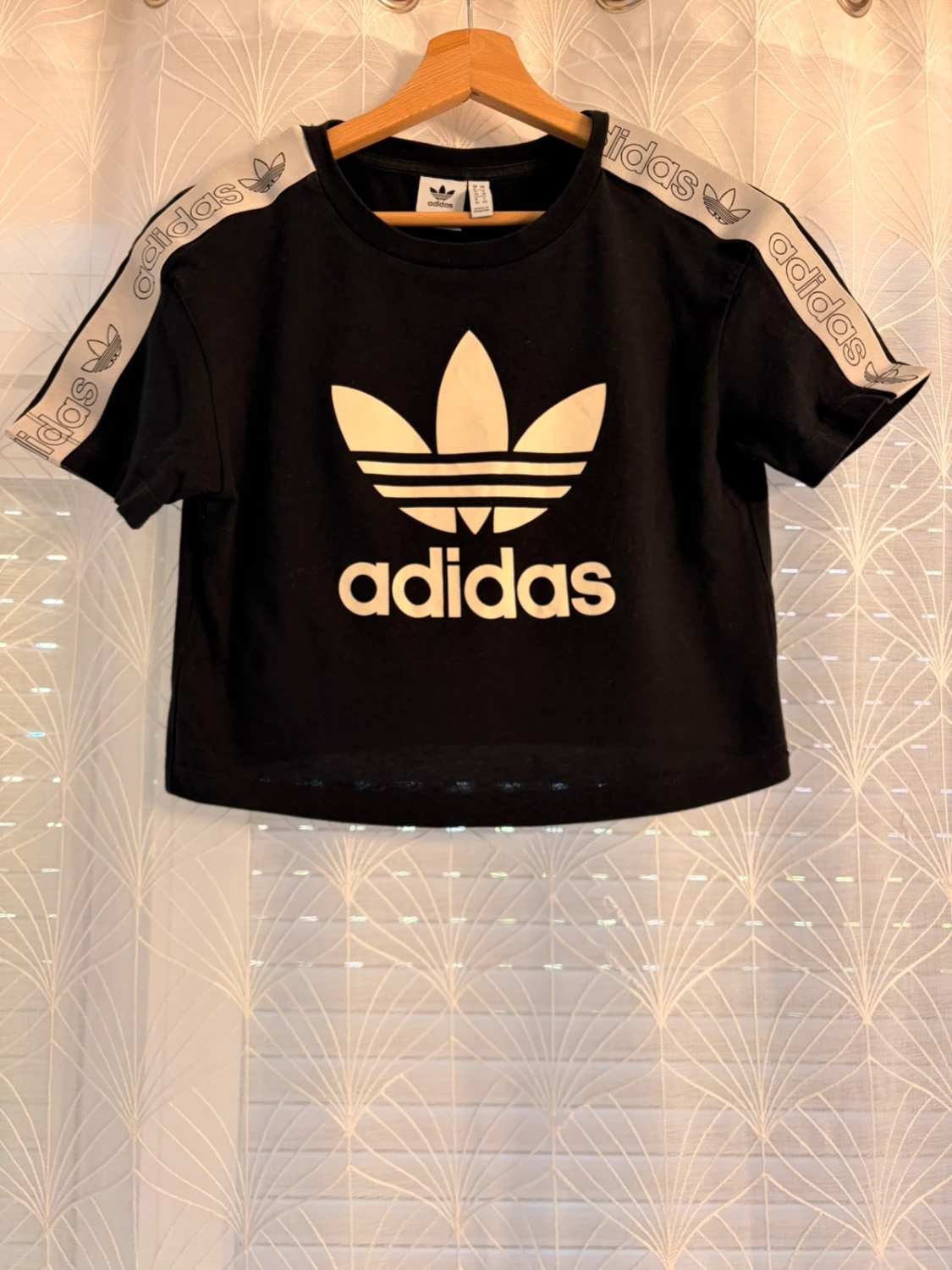 Crop top Adidas Noir & Gris - T. UK8 (S)