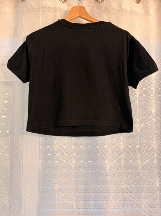 Adidas Black & Grey Crop Top - UK Size 8 (S)