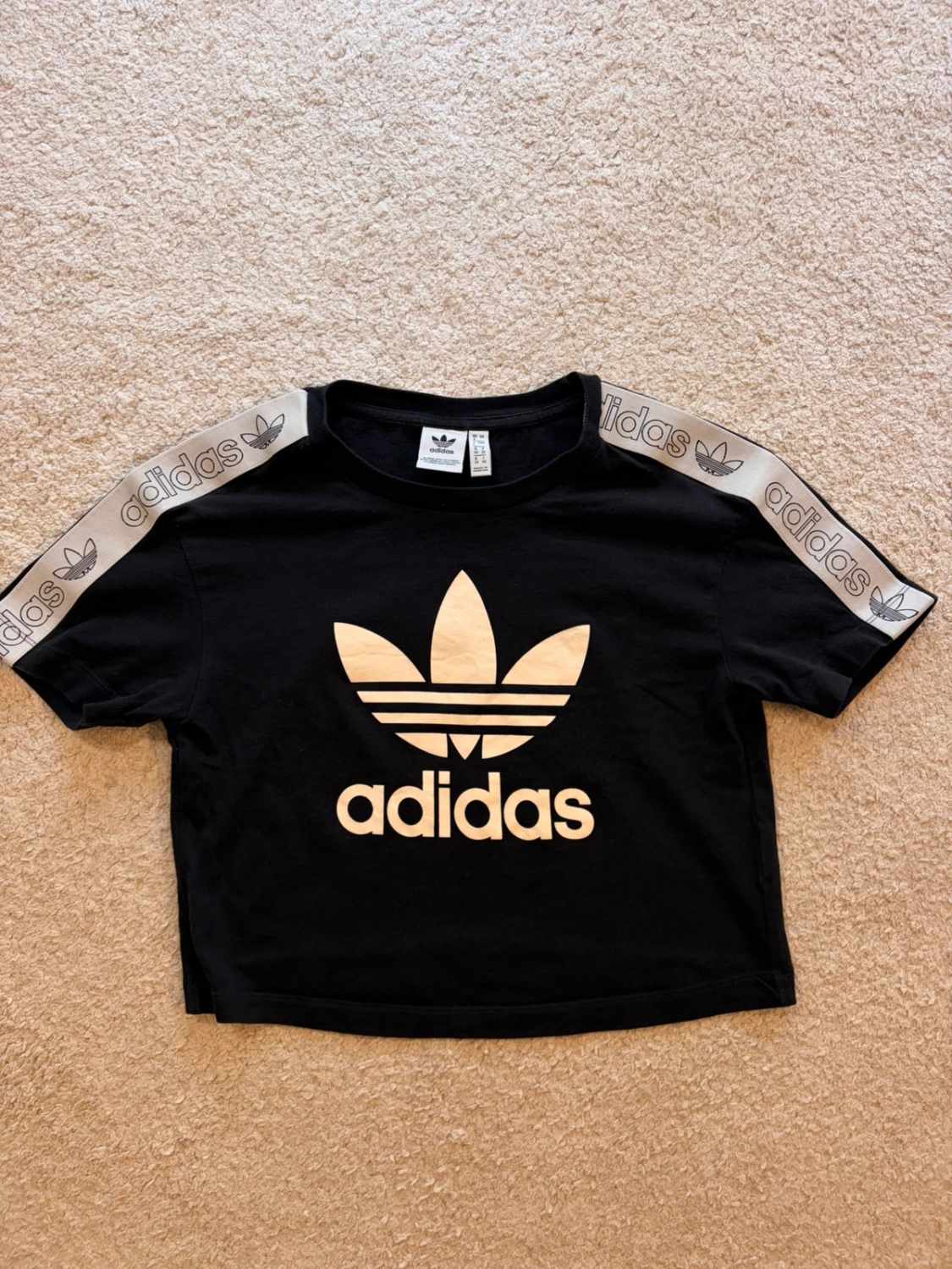 Crop top Adidas Noir & Gris - T. UK8 (S)
