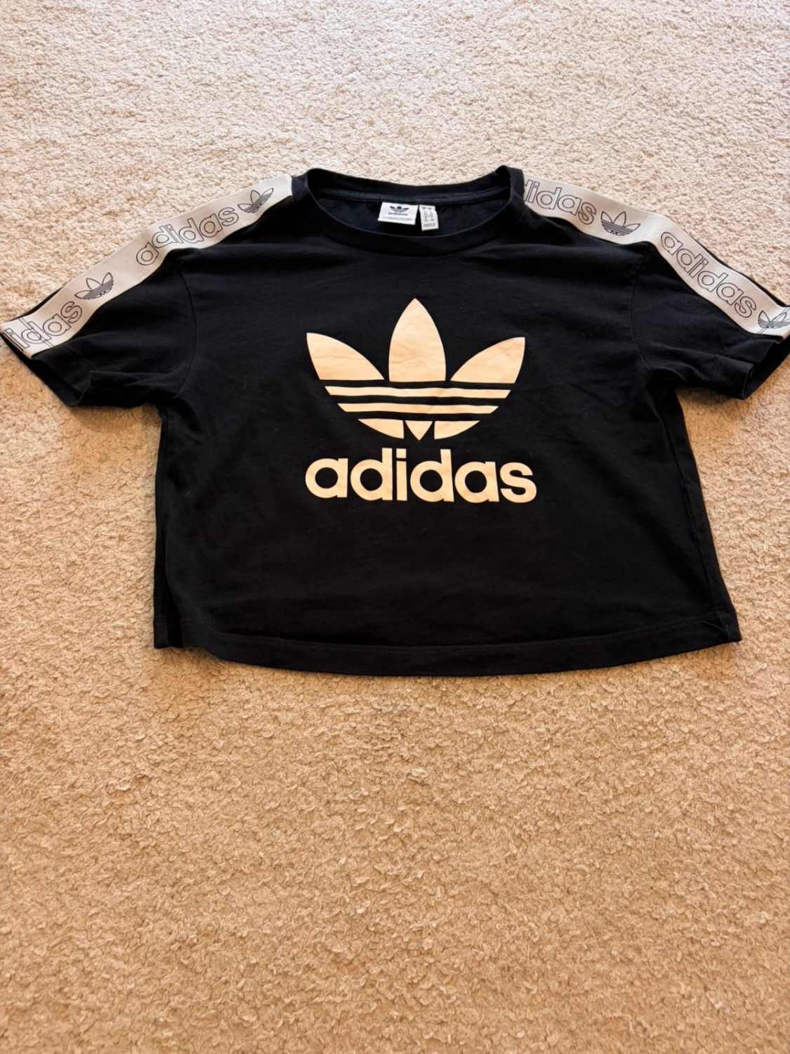 Crop top Adidas Noir & Gris - T. UK8 (S)