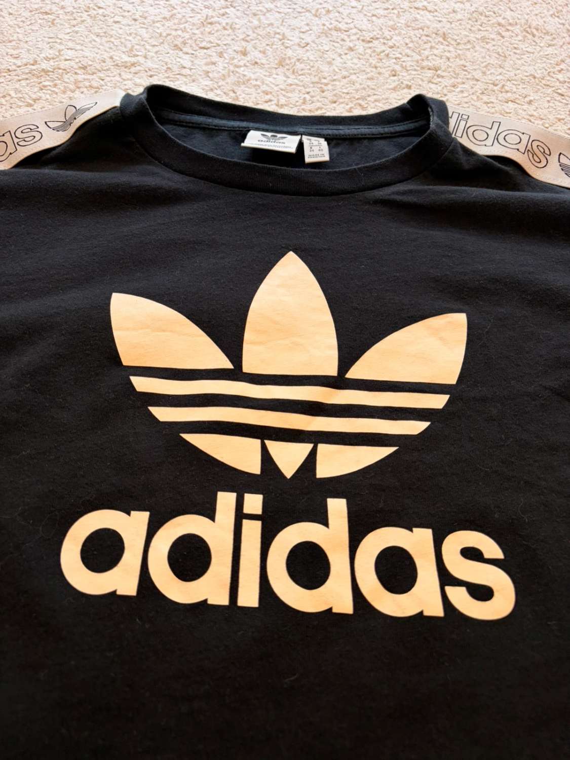 Crop top Adidas Noir & Gris - T. UK8 (S)