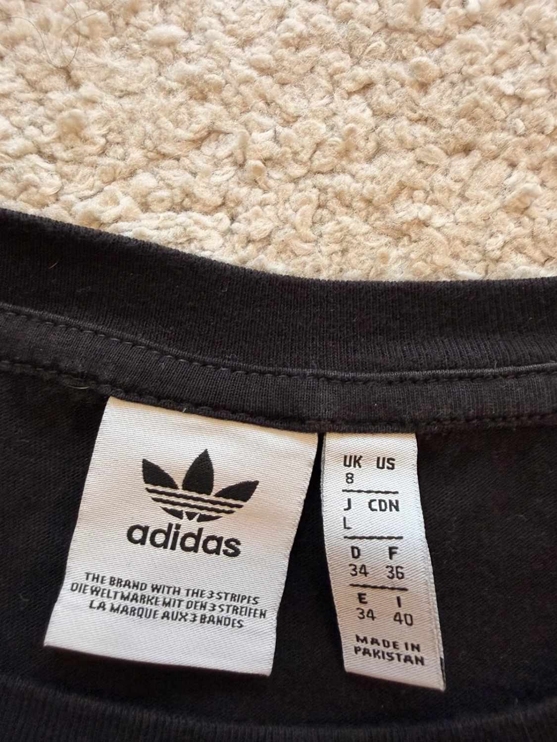 Crop top Adidas Noir & Gris - T. UK8 (S)