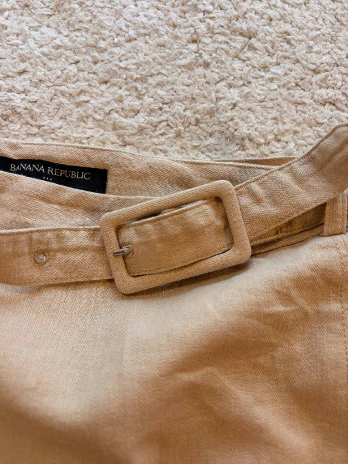 Jupe Banana Republic Beige Lin & Coton - Taille L