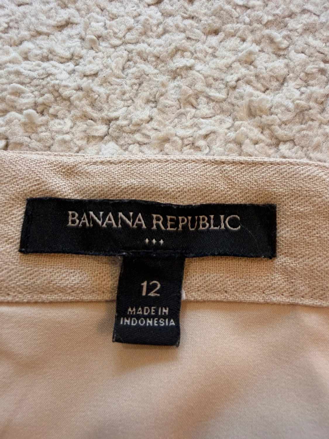 Jupe Banana Republic Beige Lin & Coton - Taille L
