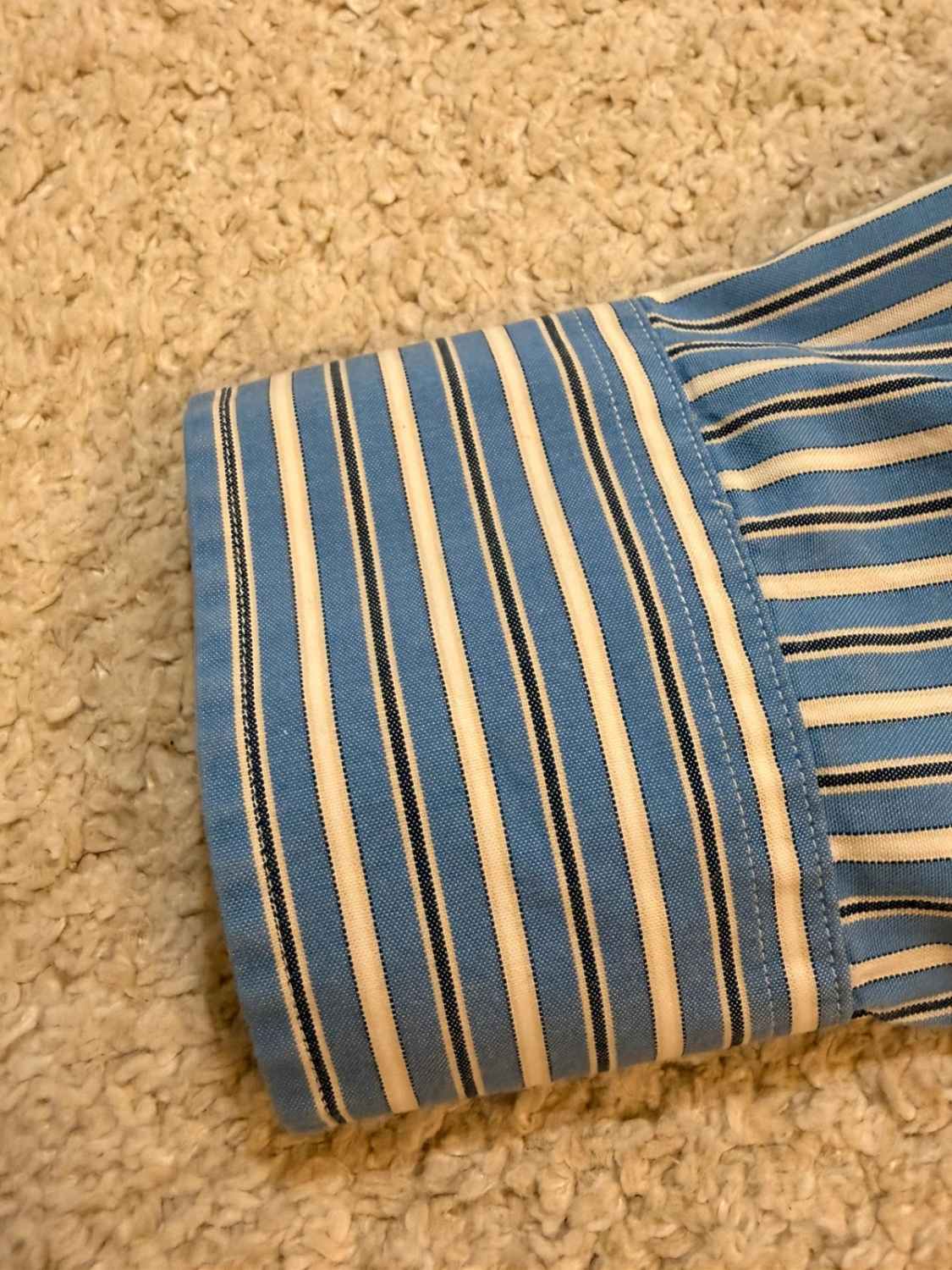 Chemise Tommy Hilfiger 80’s Two Ply Marine & Blanc - XL
