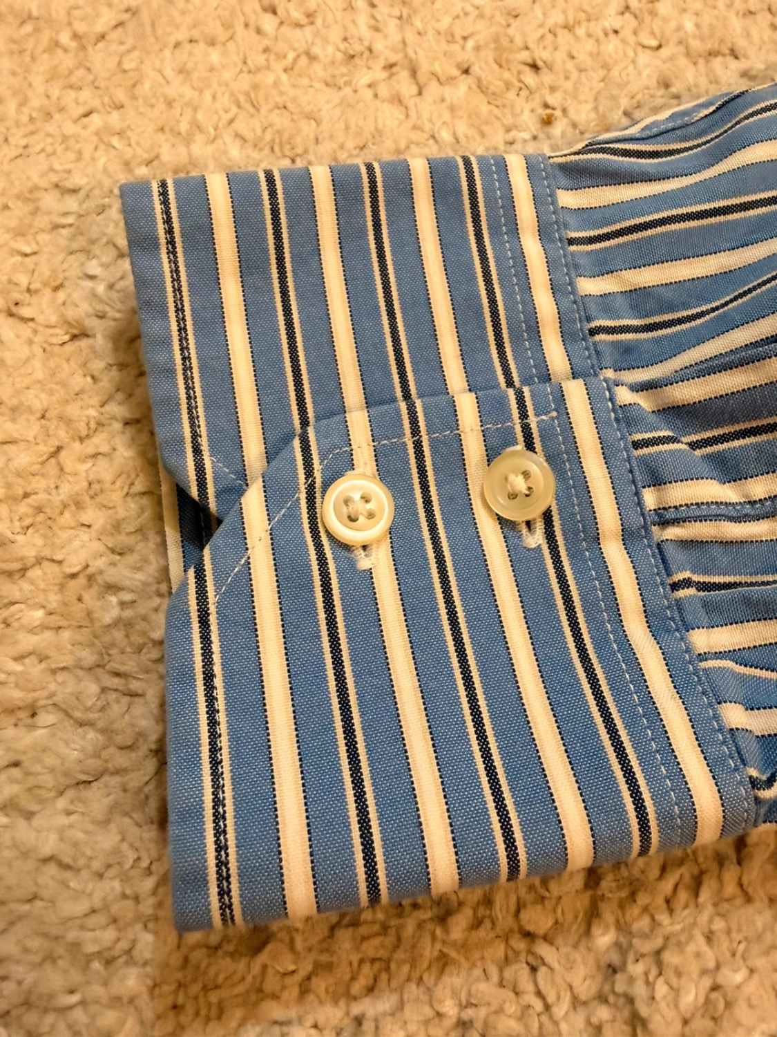Chemise Tommy Hilfiger 80’s Two Ply Marine & Blanc - XL