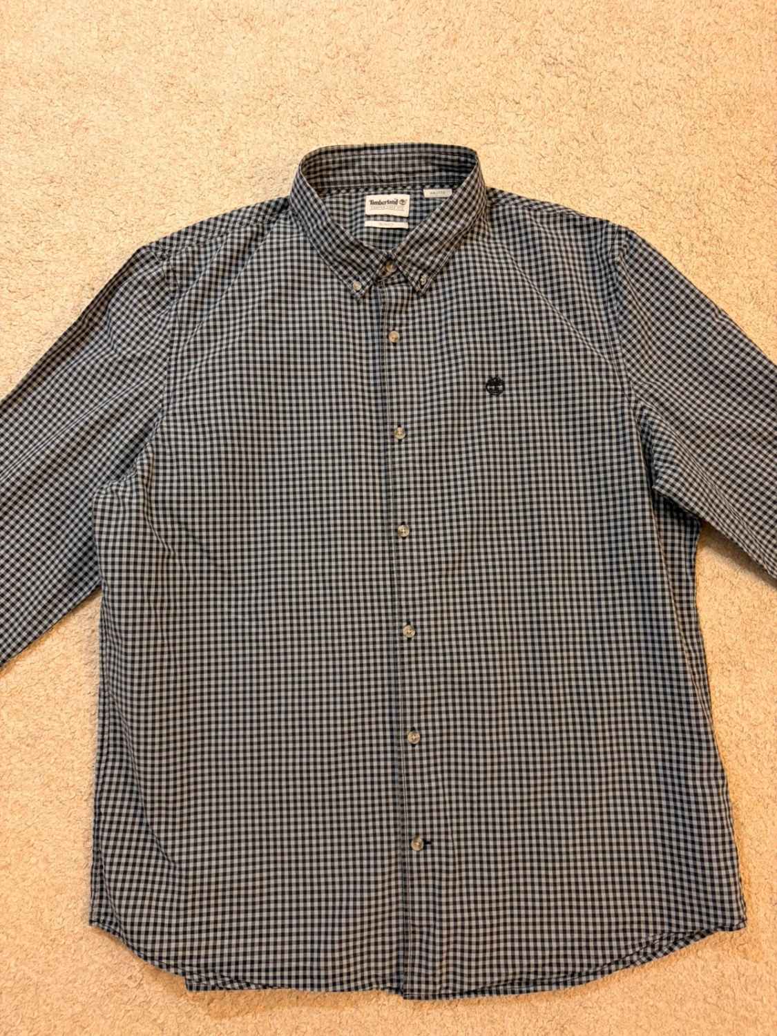 🟦 Chemise Timberland Slim Fit Marine & Bleu Clair - XXL