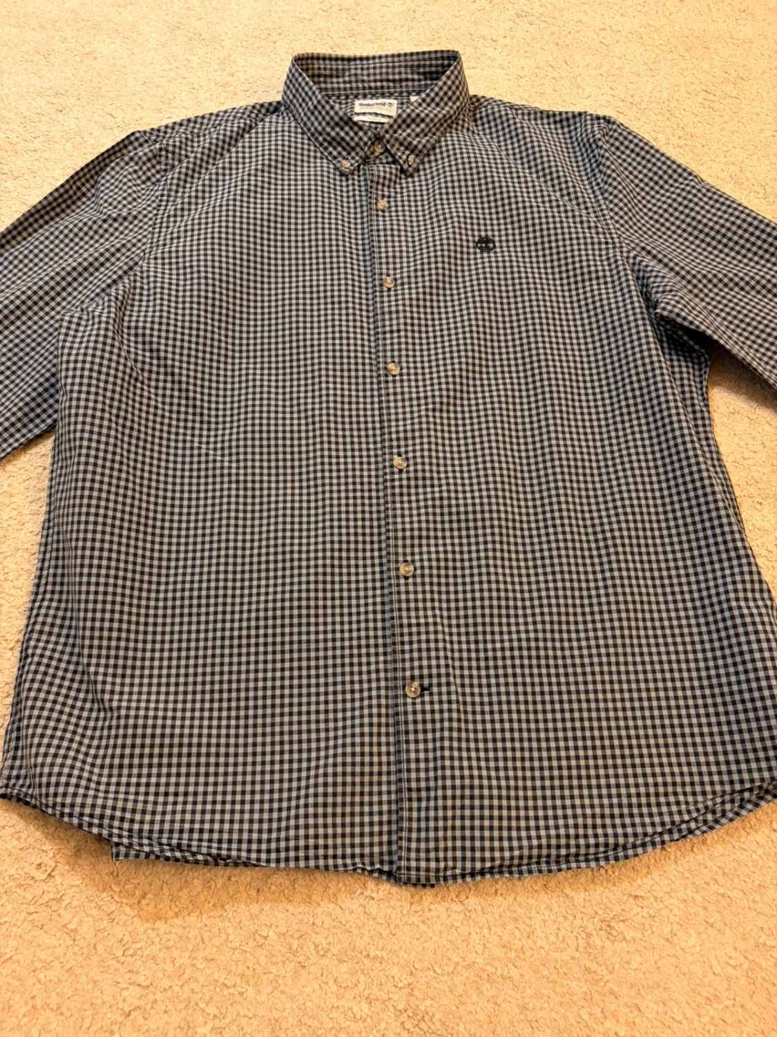 🟦 Chemise Timberland Slim Fit Marine & Bleu Clair - XXL