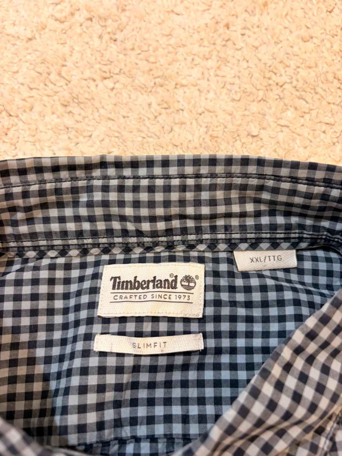 🟦 Chemise Timberland Slim Fit Marine & Bleu Clair - XXL