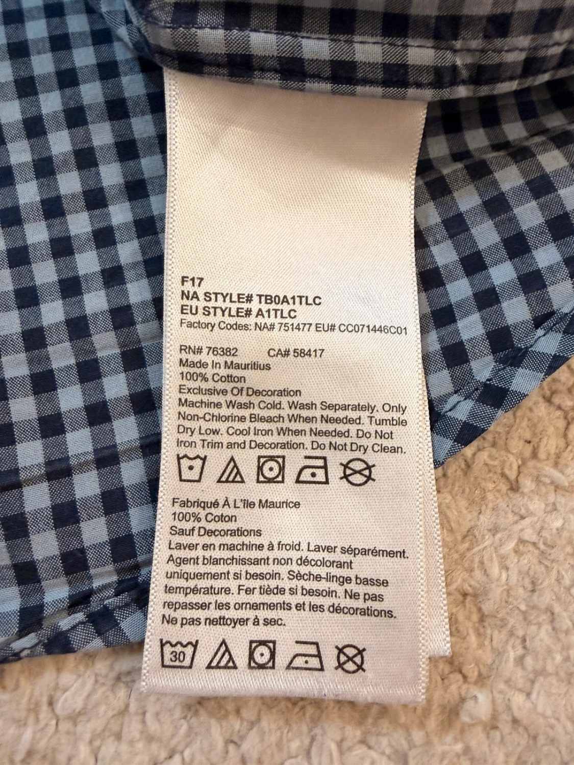 🟦 Chemise Timberland Slim Fit Marine & Bleu Clair - XXL