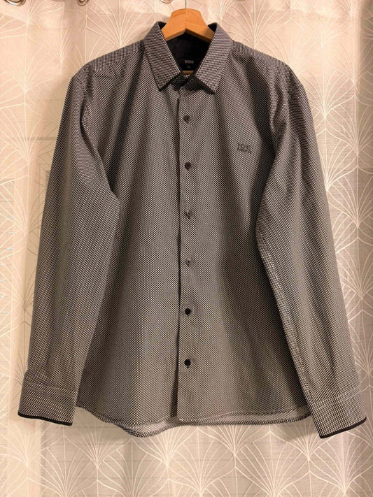⬛ Chemise Hugo Boss à motifs Noir & Blanc - XL