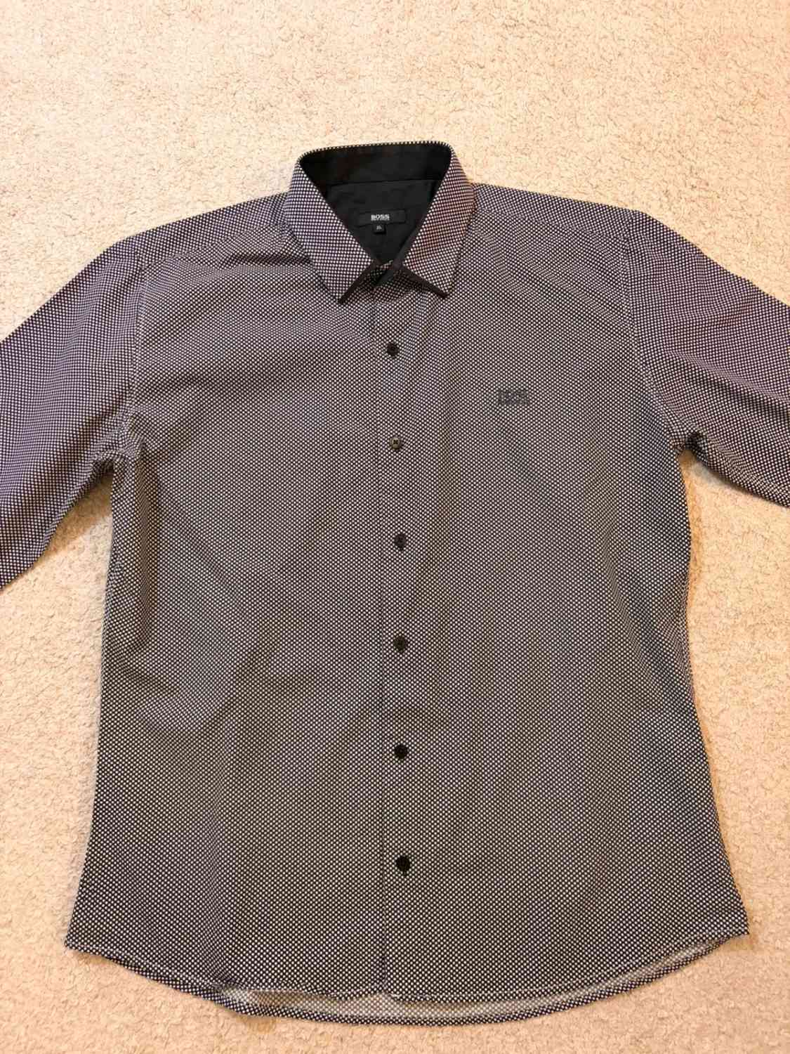 ⬛ Chemise Hugo Boss à motifs Noir & Blanc - XL
