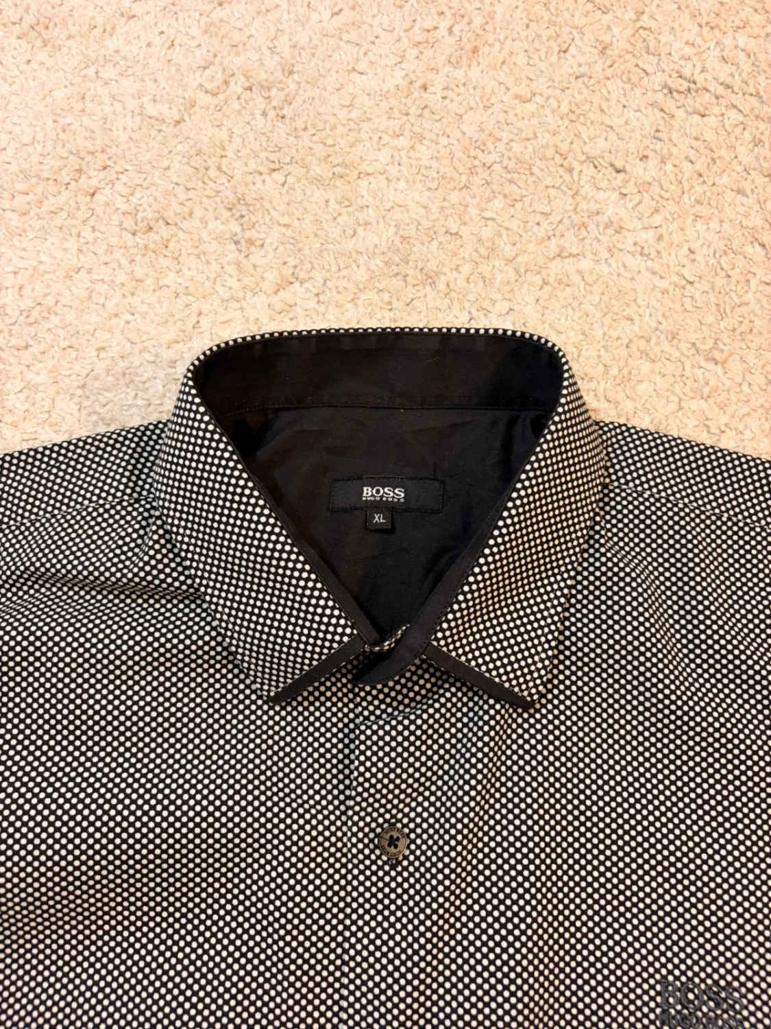 ⬛ Chemise Hugo Boss à motifs Noir & Blanc - XL