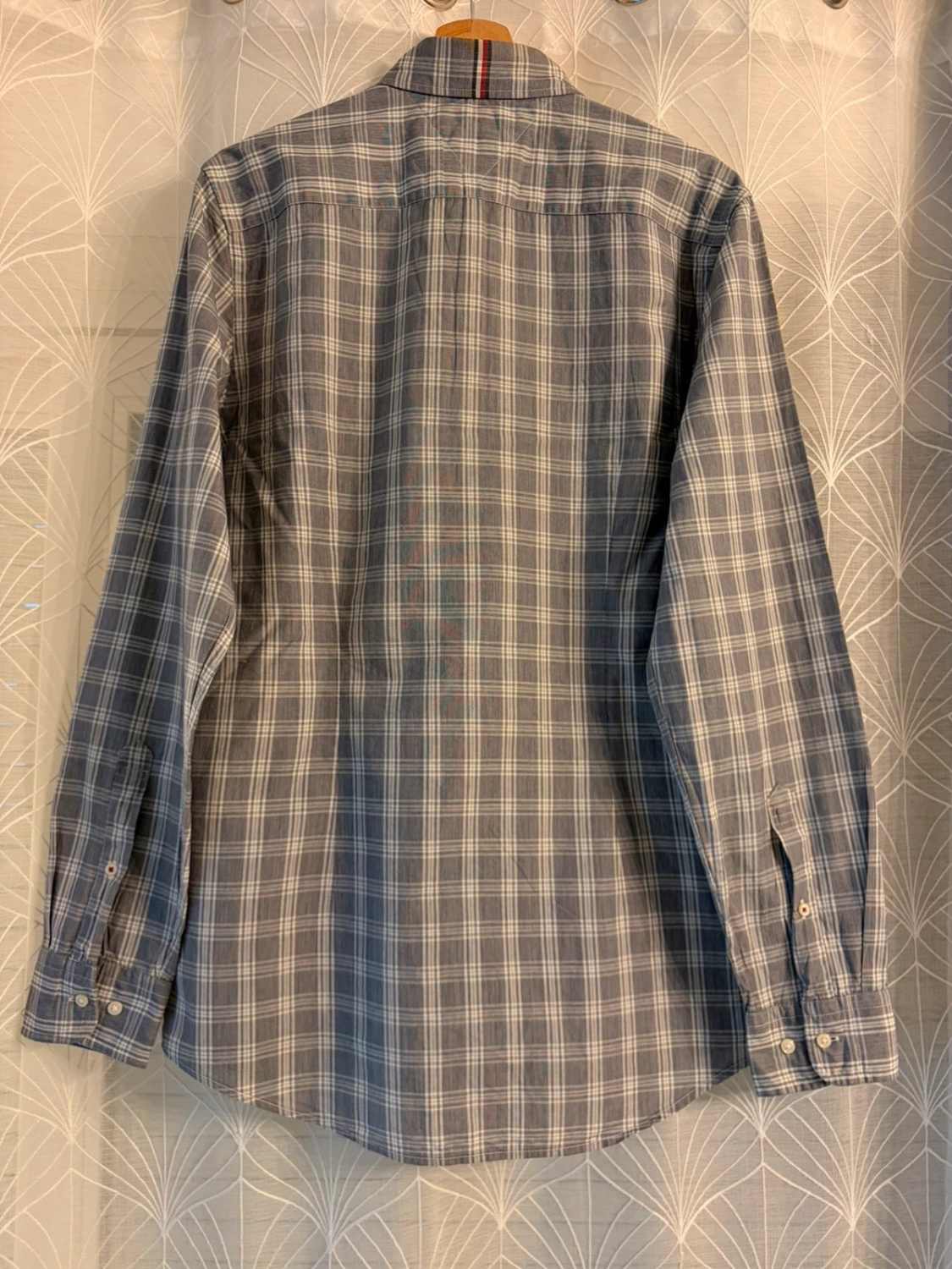 👔 Chemise Tommy Hilfiger 80’s Two Ply Gris & Blanc - M/L