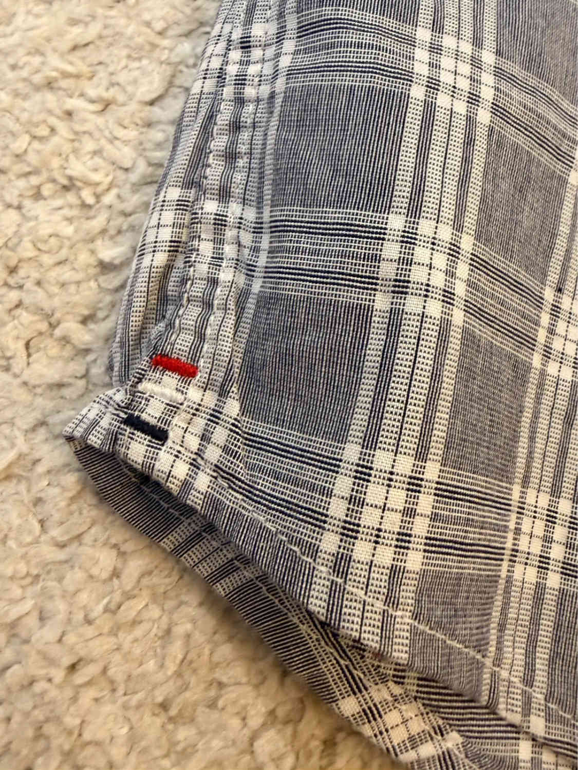 👔 Chemise Tommy Hilfiger 80’s Two Ply Gris & Blanc - M/L