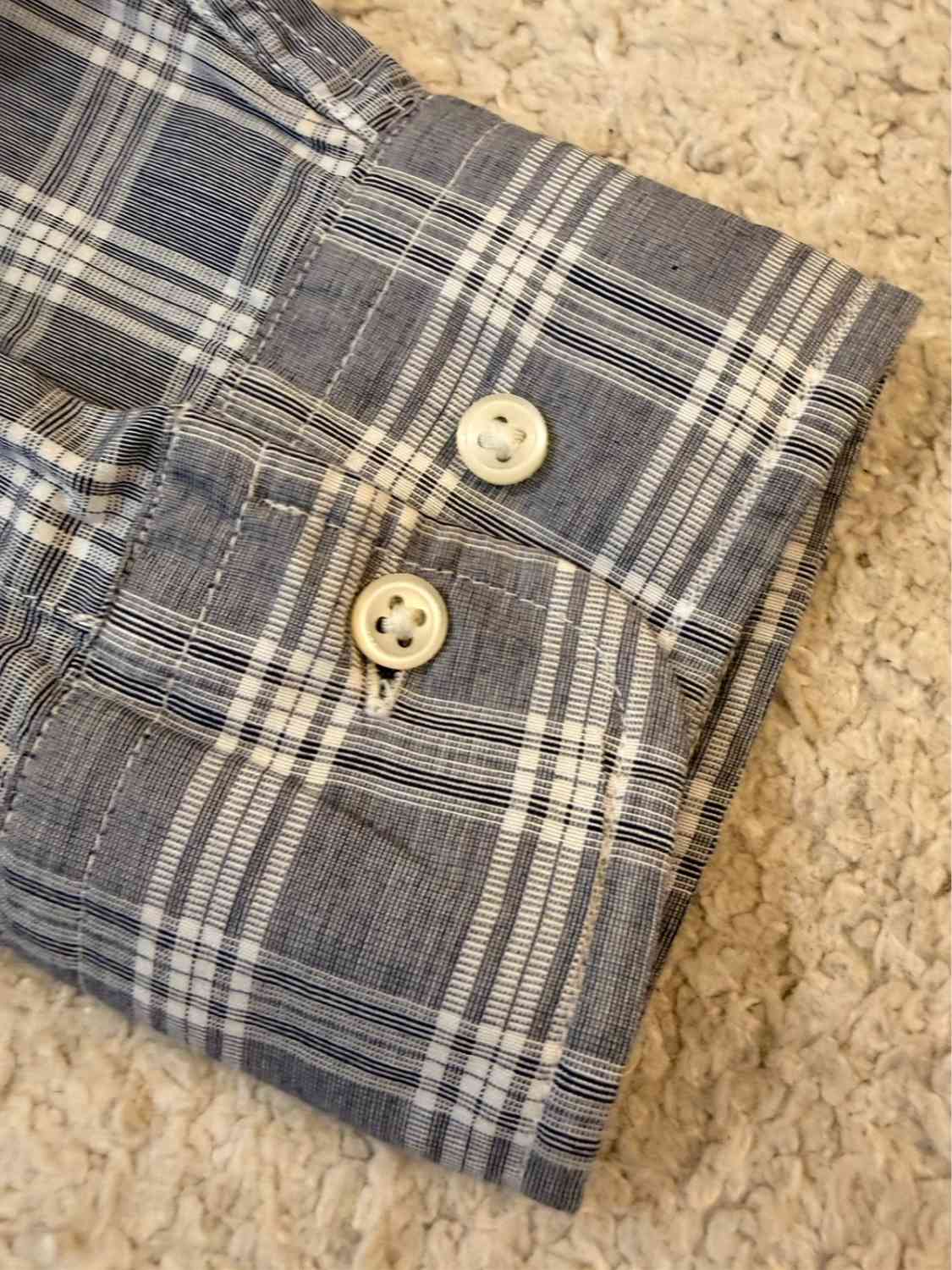 👔 Chemise Tommy Hilfiger 80’s Two Ply Gris & Blanc - M/L