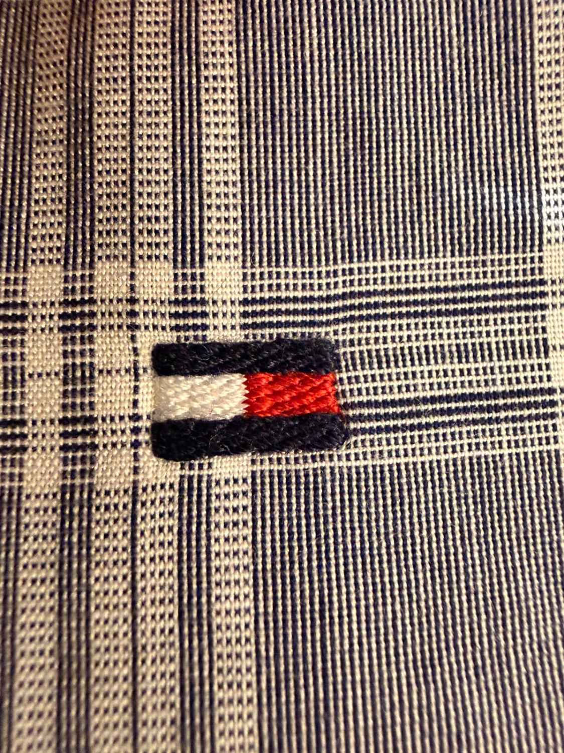 👔 Chemise Tommy Hilfiger 80’s Two Ply Gris & Blanc - M/L