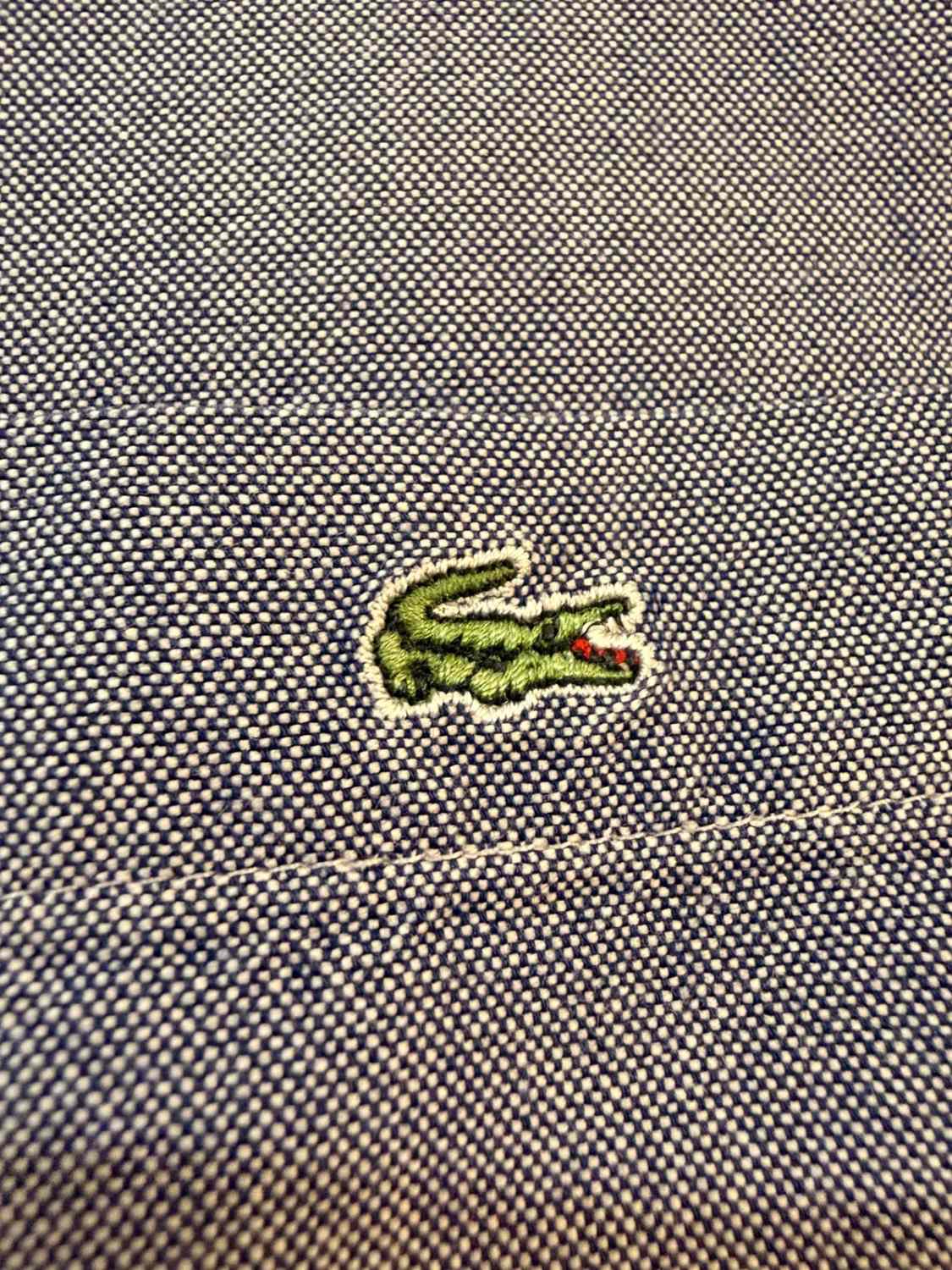 🐊 Chemise Lacoste Blanc & Marine - 42 (S)