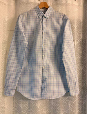 🐊 Chemise Lacoste Slim Fit Bleu Clair & Blanc - 38 (S)