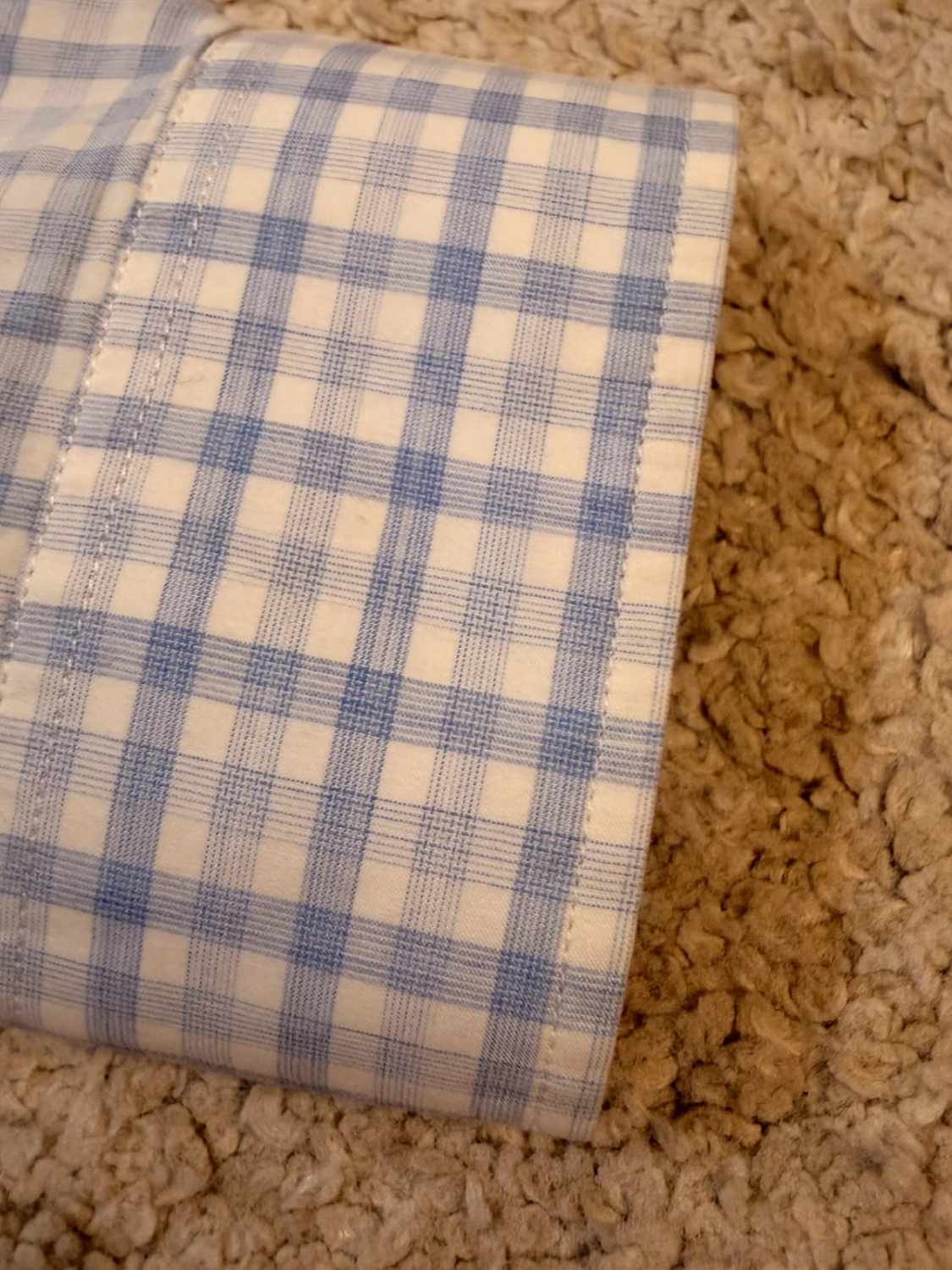 🐊 Chemise Lacoste Slim Fit Bleu Clair & Blanc - 38 (S)