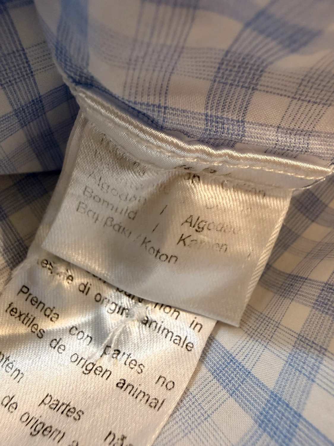 🐊 Chemise Lacoste Slim Fit Bleu Clair & Blanc - 38 (S)